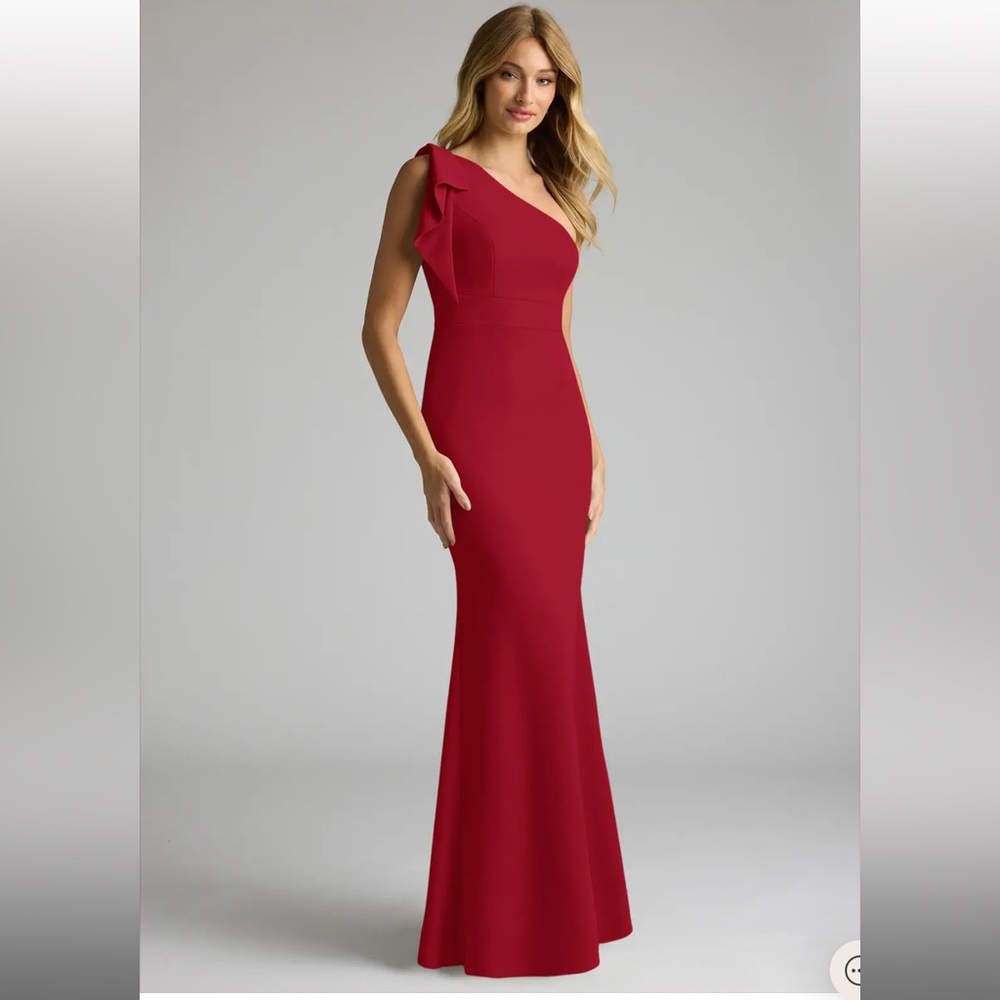 AZAZIE RINNA Scarlet A-Line One Shoulder Stretch Crepe Dress